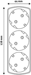 Entac 3-position Schuko adapter