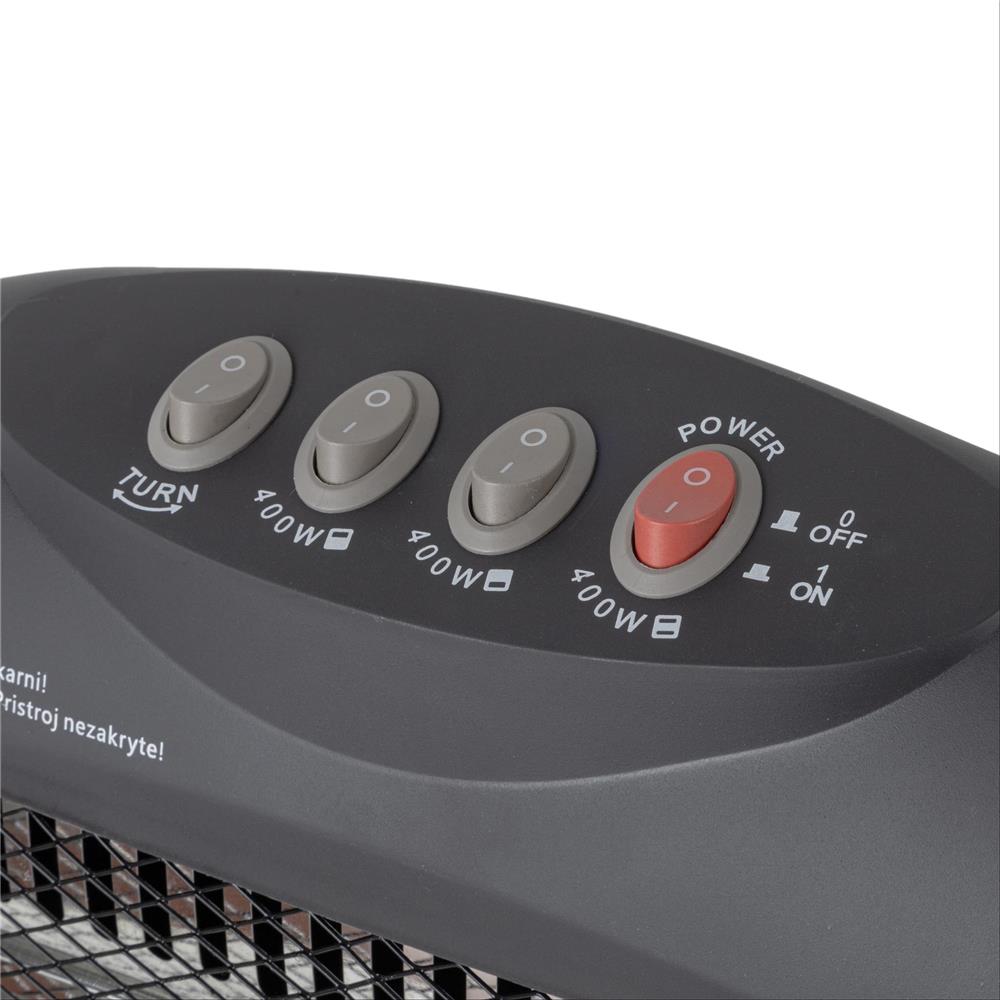 Entac Φορητή Σόμπα Χαλαζία 400/800/1200W