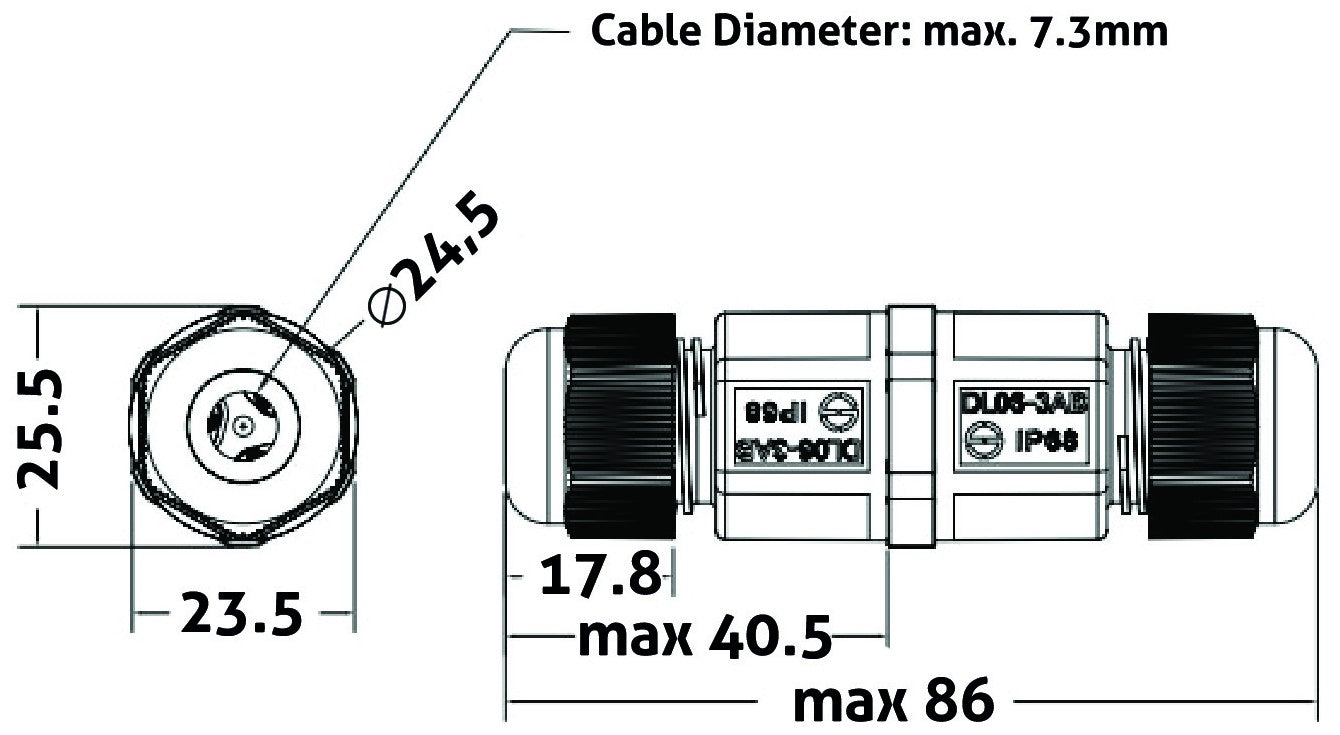 Entac 3 Phase Cable Joint Waterproof IP68