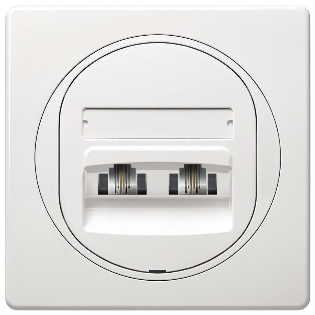 EON Double Telephone Socket 2xRJ12 6/4 Cat 3 White