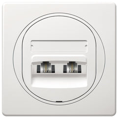 EON Double Telephone Socket 2xRJ12 6/4 Cat 3 White