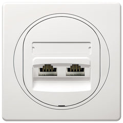 EON Double Data Socket 2xRJ45 Cat 5e UTP White