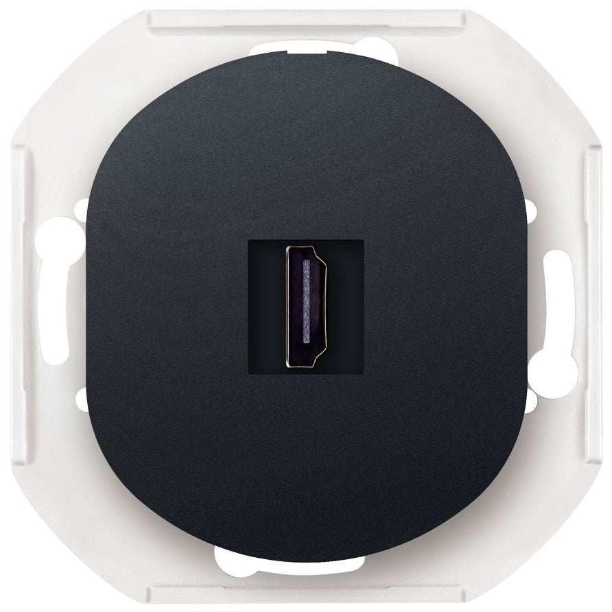 EON E6163.E1 HDMI/HDMI Πρίζα Keystone Χωρίς Πλαίσιο Κάλυψης soft-touch Μαύρο