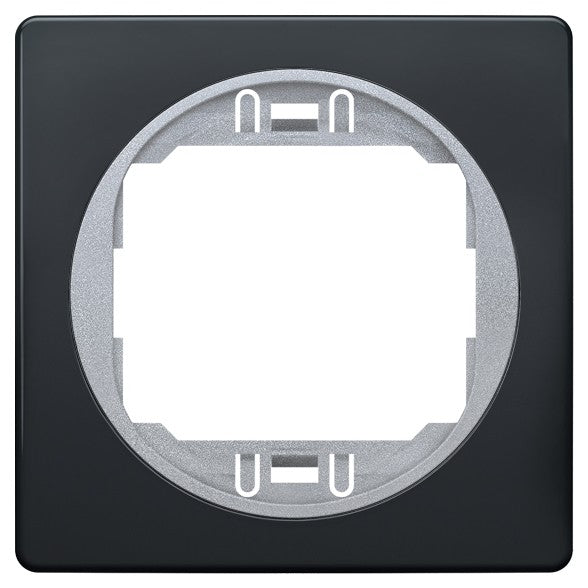 EON E6801.S1E Single Door Frame 80x80 Antic Silver with Black Bracket