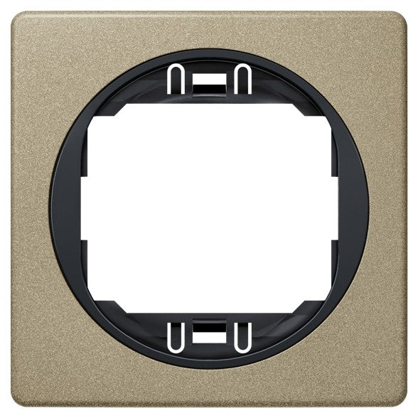 EON E6801.G2E Single Door Frame 80x80 Brushed Nickel with Black Bracket