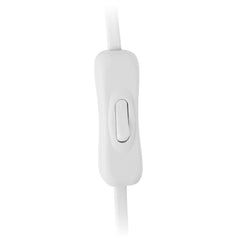 Entac Rewireable Καλώδιο 2G0.75 με Διακόπτη On/Off Λευκό 5m