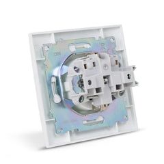Entac Arnold Χωνευτή Πρίζα Τοίχου Γειωμένη + 2 USB 2.1A (total) Λευκή