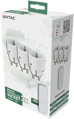 Entac Τηλεχειριζόμενο Σετ Πριζών 3xSockets με RC