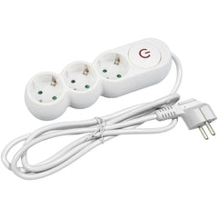 Entac Πολύπριζο Design 3 Θέσεων με Διακόπτη 3G1.5 5m