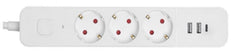 Entac Πολύπριζο D2 με 3 Πρίζες και Διακόπτη 1.5m 2xUSB-A x 1xUSB-C 3G1.5