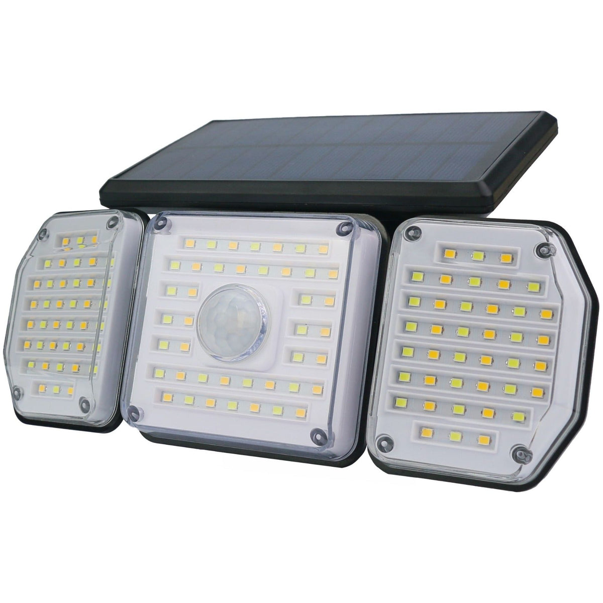 Entac Ηλιακό Φωτιστικό Τοίχου Πλαστικό 2.3W SMD 3 Κεφαλές με PIR + IR