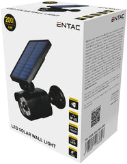 Entac Ηλιακό Φωτιστικό Τοίχου 4W SMD Ψεύτικη Κάμερα με Ανιχνευτή Κίνησης