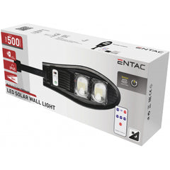 Entac LED Ηλιακό Φωτιστικό Δρόμου με Τηλεχειριστήριο 500lm