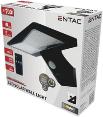 Entac Ηλιακό Φωτιστικό Τοίχου Πλαστικό 4W SMD με PIR