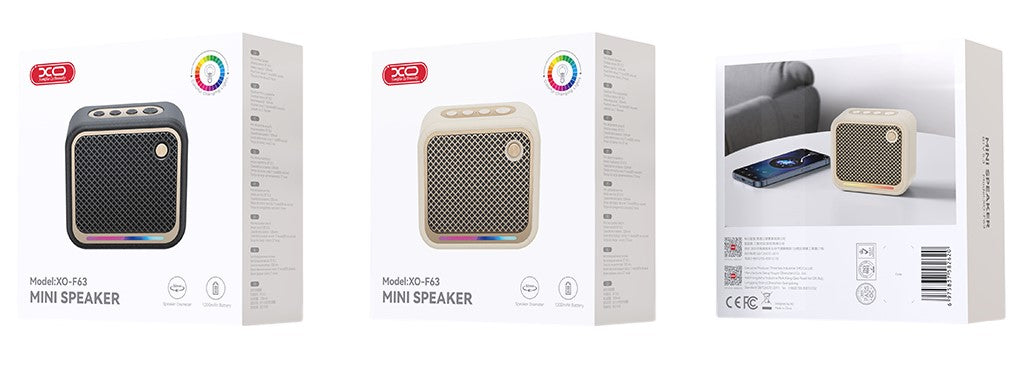 XO F63 Joy Φορητό Bluetooth Ηχείο 5W Μαύρο