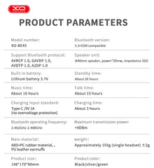 XO BE45 Beiguo Φορητά Ακουστικά Κεφαλής Bluetooth Πράσινα