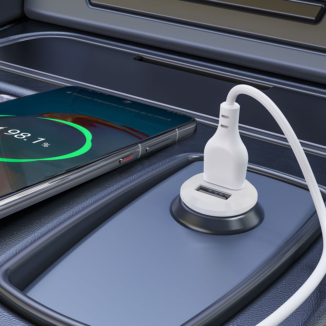 XO CC67 Mini Smart Φορτιστής Αυτοκινήτου με 2 Θύρες USB 2.4A και Καλώδιο Type-C (NB103)