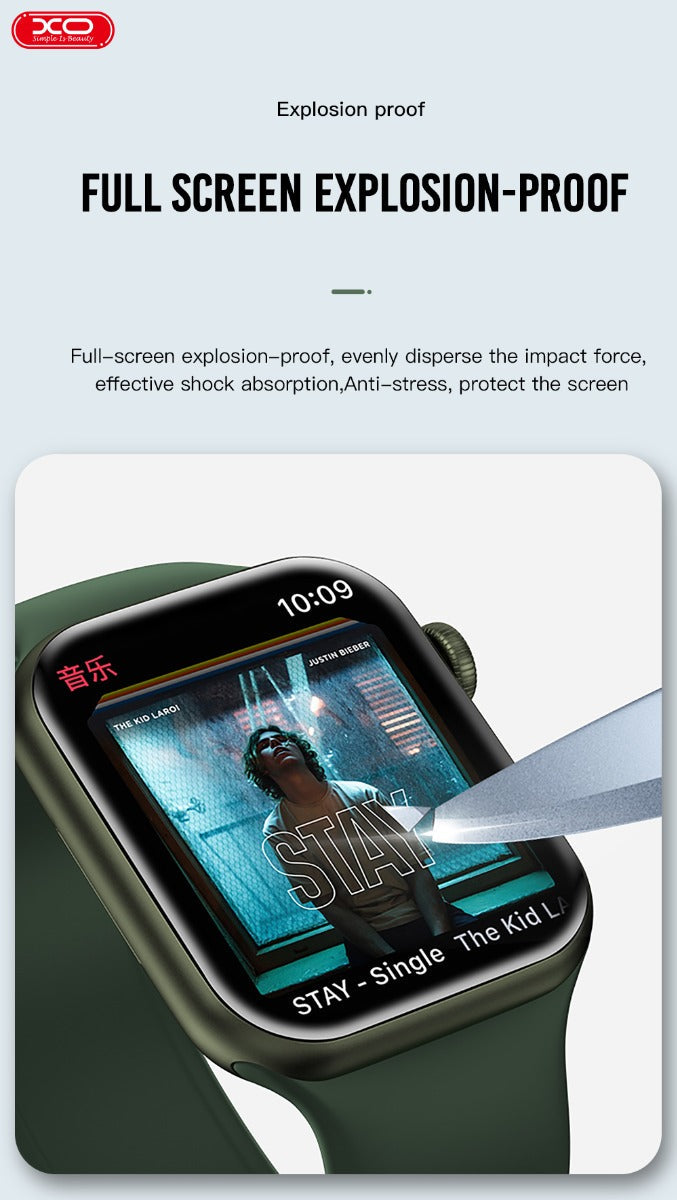 XO-FP1 Τζαμάκι Προστασιας Smartwatch 3D Frosted Film Μαύρο 45mm