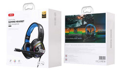 XO GE-08 Ακουστικά Gaming με Στατικό RGB και Μικρόφωνο USB+Dual 3.5mm