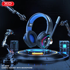 XO GE-08 Ακουστικά Gaming με Στατικό RGB και Μικρόφωνο USB+Dual 3.5mm