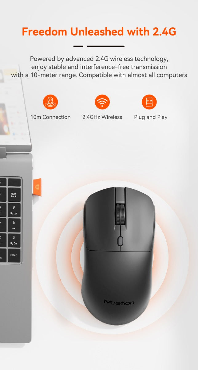 Meetion Ασύρματο Ποντίκι Office MT-R546 2.4G Μαύρο