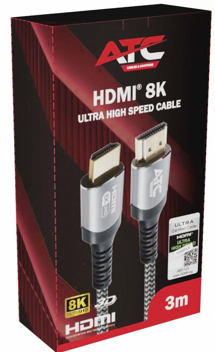 ATC HDMI 2.1V 8K Premium Καλώδιο 60Hz 3m