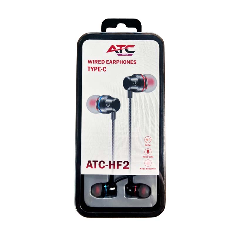 ATC-HFr2 Ενσύρματα Ακουστικά Handsfree Type-C Μεταλικό Μαύρο