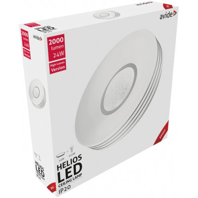 Avide LED Μοντέρνα Πλαφονιέρα Οροφής Helios 24W 380x95.0mm Θερμό 3000K
