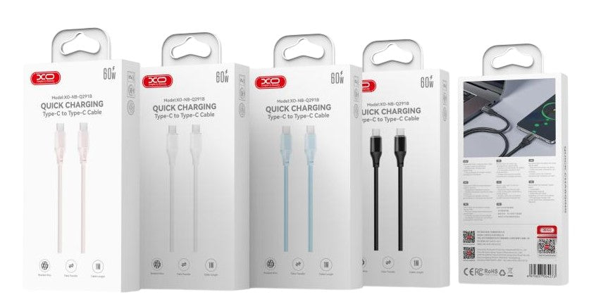 XO NB-Q291A Καλώδιο Lightning σε Type-C 27W Λευκό