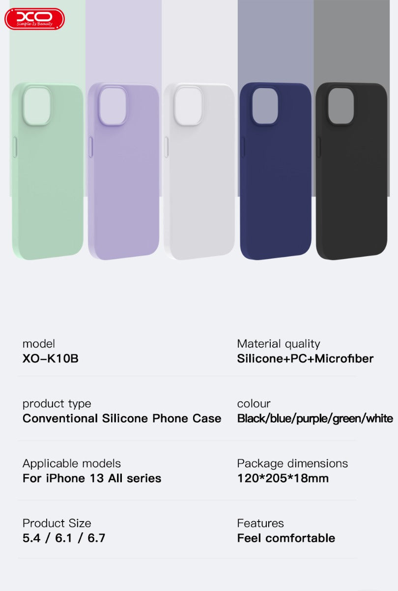 Θήκη XO-K10B iPhone 15 Pro Max 6.7" liquid Σιλικόνης Γκρι