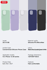 Θήκη XO-K10B iPhone 15 Pro Max 6.7" liquid Σιλικόνης Γκρι