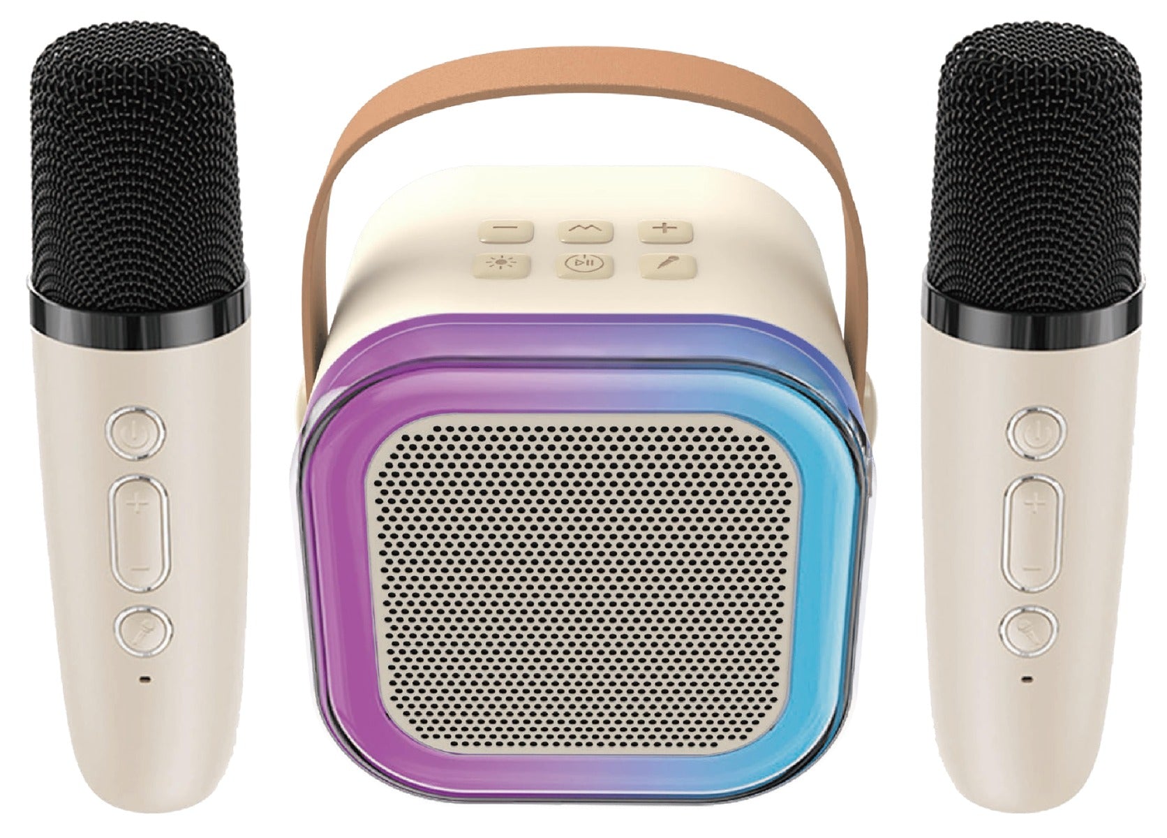 ATC-13 Ασύρματο Ηχείο Καραόκε με 2 Μικρόφωνα 5W RGB