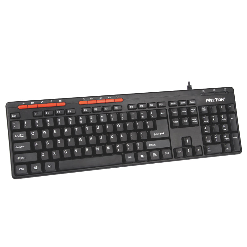 Meetion MT-K600M USB Ενσύρματο Mutilmedia Πληκτρολόγιο