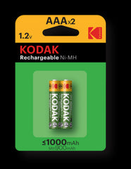 Kodak Rechargeable Batteries HR03 AAA 1000mAh (2pcs)