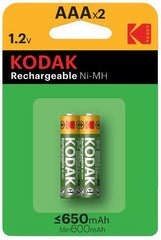 Kodak Rechargeable Batteries HR03 650mAh AAA (2pcs)