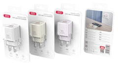 XO L147 (EU) Φορτιστής PD 1USB-A+1USB-C Μπεζ