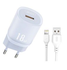 XO L157(EU) Φορτιστής QC3.0 18W με Καλώδιο Lightning Μπλε