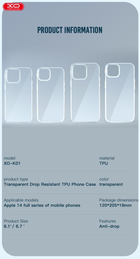XO K01 Θήκη Σιλικόνης iPhone 14 Pro 6.1"