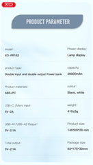 XO PR183 Power Bank με Φωτεινή Ένδειξη 20000mAh Λευκό