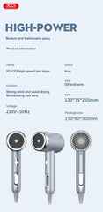 XO CF2 1600W Handheld Hair Dryer with Temperature Control Light Blue