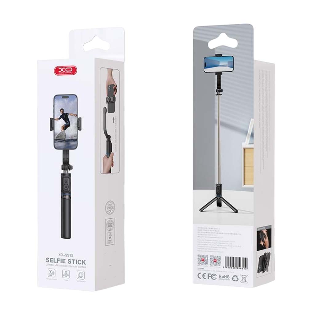 XO SS13 Bluetooth Selfie Stick για Τρίποδο (Αποσπώμενο Κλίπ Τηλεφώνου, Μπορεί να Χρησιμοποιηθεί ως Βάση Τηλεφώνου) 1.06m