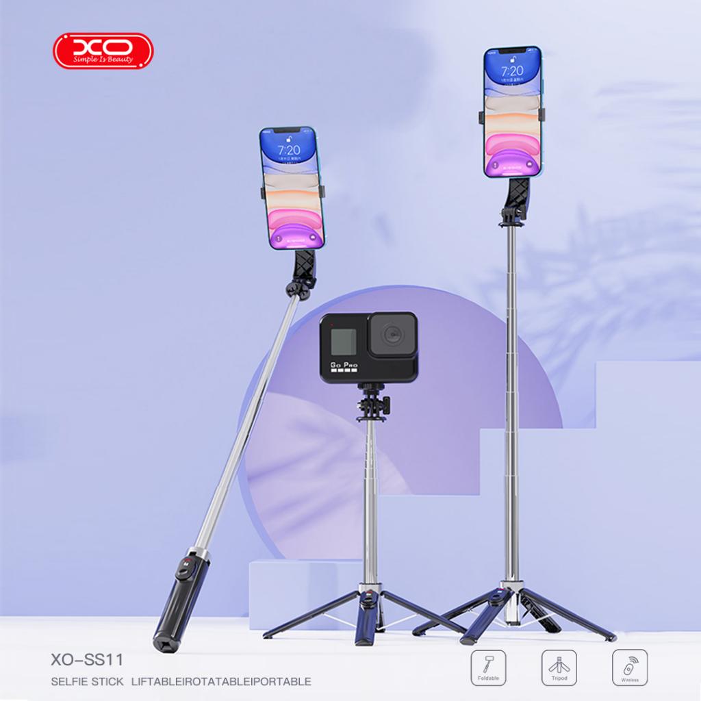 XO SS11 Bluetooth Selfie Stick με 4 Πόδια Ενισχυμένο 1m