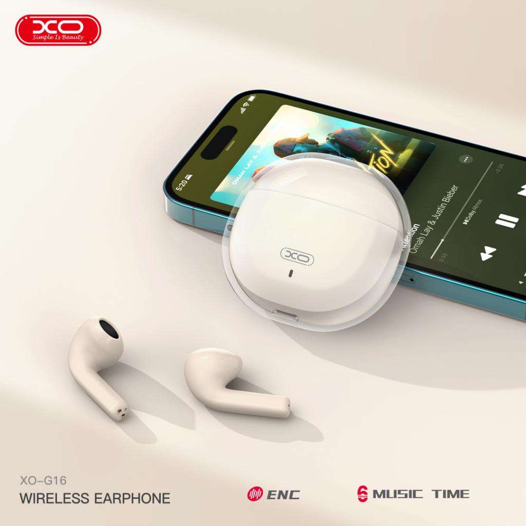 XO G16 Linglong dual-mic ENC TWS Wireless Headphones Blue