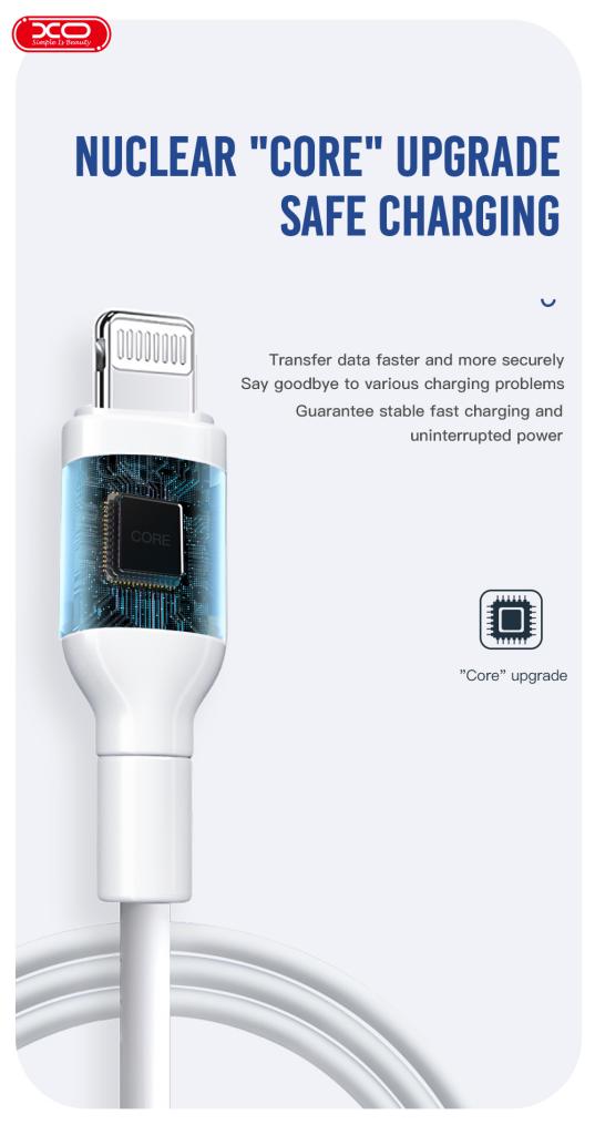 XO NB212 2.1A USB Καλώδιο για Type-C Μπλέ