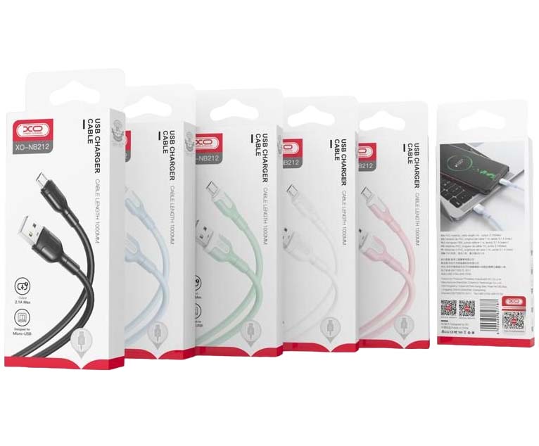 XO NB212 2.1A USB Καλώδιο για Type-C Πράσινο