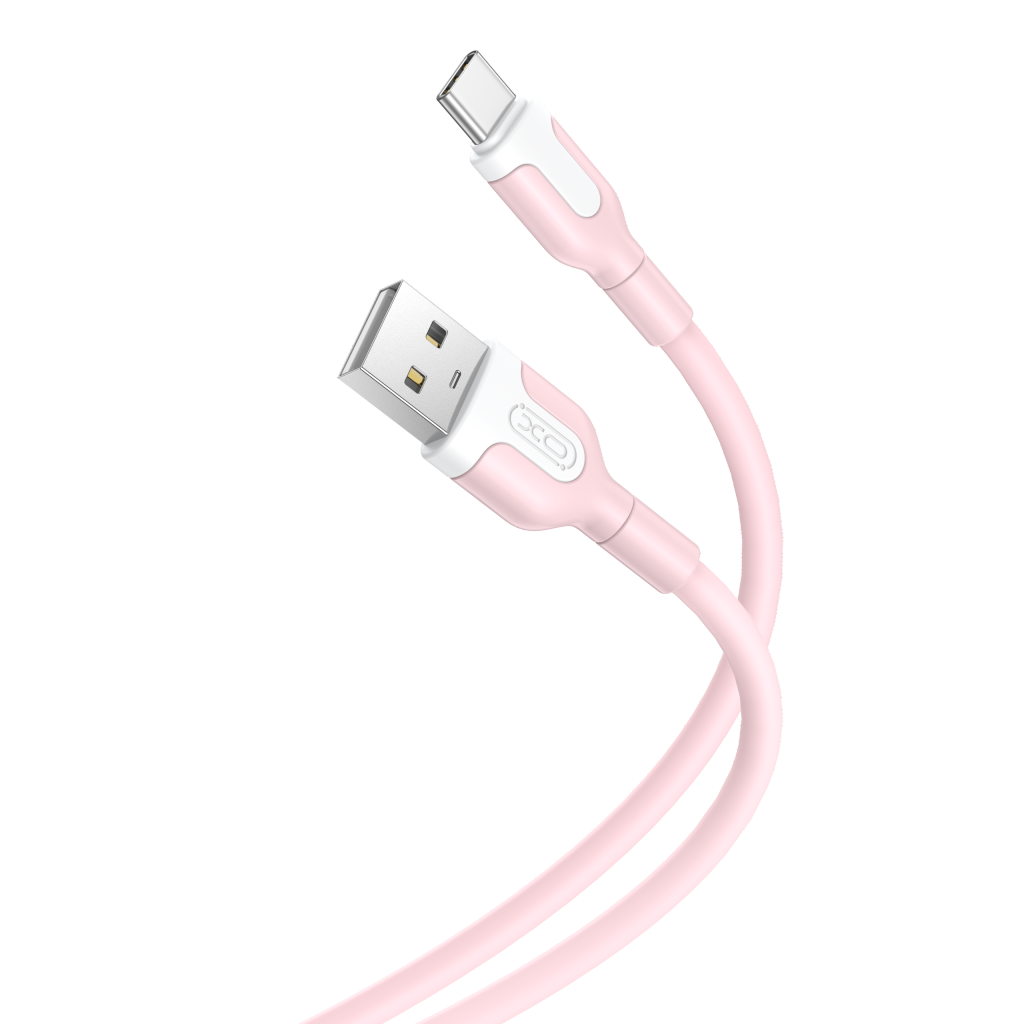 XO NB212 2.1A USB Καλώδιο για Type-C Ροζ