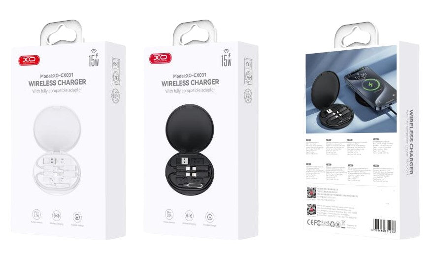 XO CX031 Family Box Adapter + Magnetic Wireless Charger 15W Black