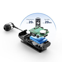 XO BE37 Bluetooth Ακουστικό in-ear με Μεγάλη Αντοχή και Ψηφιακή Οθόνη