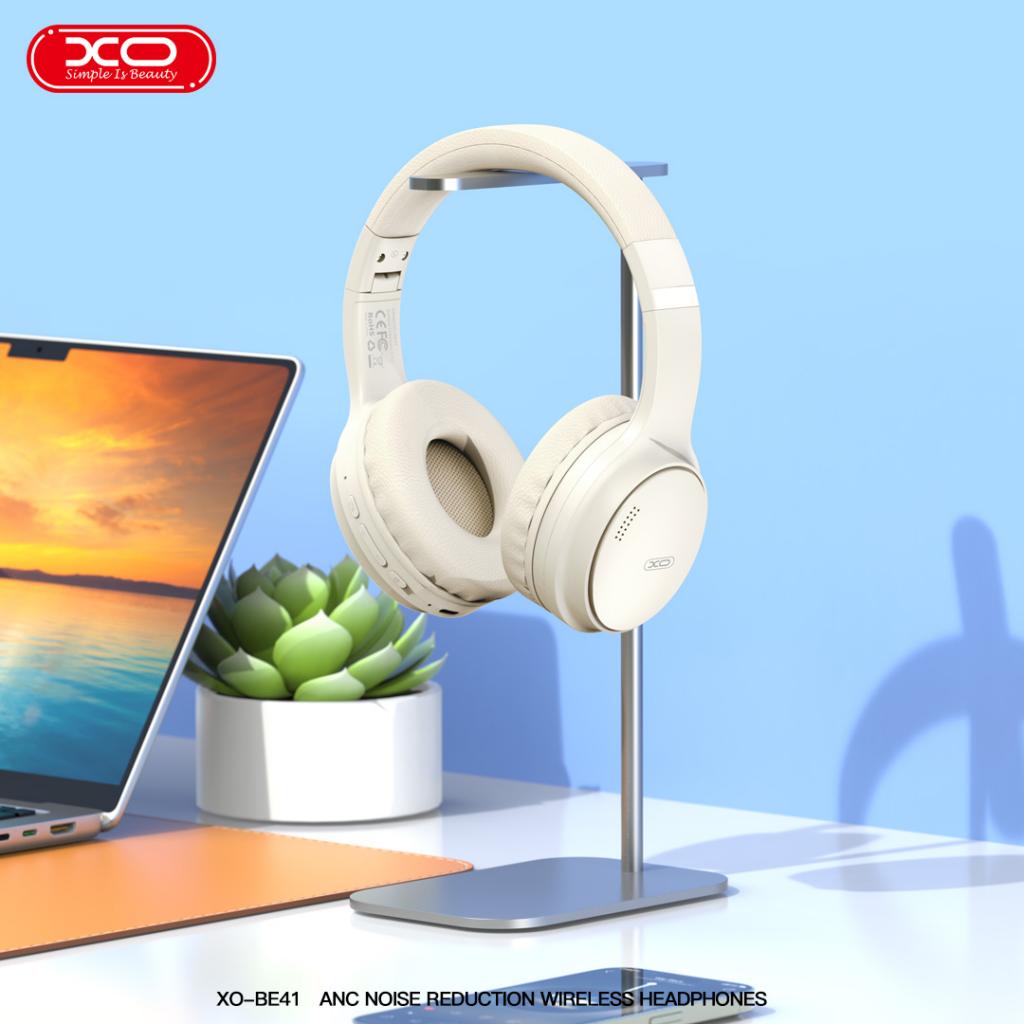XO BE41 Ακουστικά Κεφαλής Bluetooth Star Mist με ANC Noise Reduction Λευκά