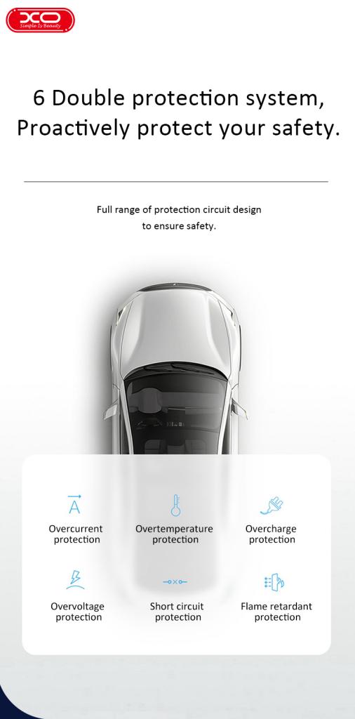 XO BCC09 Bluetooth MP3 Car Charger with TF card slot + PD 25W